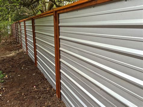 corrugated sheet metal fence designs|corrugated metal backyard fence.